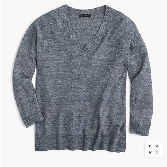 J. Crew Sweaters - Sold- J. Crew Merino Wool Linen V Neck Sweater